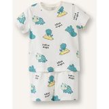 DeFacto %100 Pamuk Poplin 2'li Dokuma Pijama Erkek Bebek G8858A526SM - Ekru-ER233 - 9 - 12 Ay