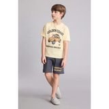 DeFacto %100 Pamuk Regular Fit Baskılı 2'li Ekru Pijama Takımı Erkek Çocuk H4105A826HS - Sarı-YL83 - 13 - 14 Yaş