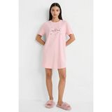 DeFacto %100 Pamuk Regular Fit Baskılı Gecelik G1682AX26SP - Pembe-PN149 - XL