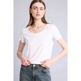 DeFacto %100 Pamuk Regular Fit Bisiklet Yaka Basic Düz Kısa Kollu Tişört K1508AZ26SM - Beyaz-WT79