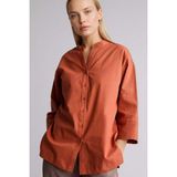 DeFacto %100 Pamuk Regular Fit Bisiklet Yaka Flamlı Uzun Kollu Gömlek F5838AX26SM - 2XL - Turuncu-OG286