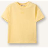 DeFacto %100 Pamuk Regular Fit Bisiklet Yaka Slogan Baskılı Kısa Kollu Tişört Kız Bebek E0698A526SM - Sarı-YL118 - 9 - 12 Ay