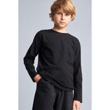 DeFacto %100 Pamuk Regular Fit Bisiklet Yaka Uzun Kollu Siyah Tişört Erkek Çocuk K1686A626AU - Siyah-BK81 - 8 - 9 Yaş