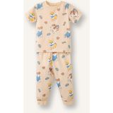DeFacto %100 Pamuk Regular Fit Desenli 2'li Pijama Takımı Erkek Çocuk G8857A526SM - Bej-BG819 - 3 - 4 Yaş