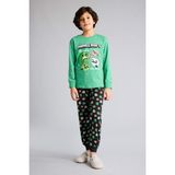 DeFacto %100 Pamuk Regular Fit Elastik Bel Desenli 2'li Bej Pijama Takımı Erkek Çocuk G9975A826SP - 5 - 6 Yaş