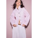 DeFacto %100 Pamuk Regular Fıt Gömlek Yaka Gabardin Pembe Ceket H5733AX26SM