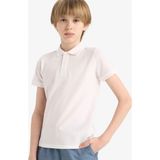 DeFacto %100 Pamuk Regular Fit Kısa Kollu Polo Yaka Pike Polo Tişört Erkek Çocuk K1689A625AU - Beyaz-WT34 - 7 - 8 Yaş