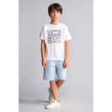DeFacto %100 Pamuk Regular Fit Mavi Şort Erkek Çocuk H2696A826HS - 8 - 9 Yaş