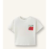 DeFacto %100 Pamuk Regular Fit Meyve Baskılı Kısa Kollu Tişört Erkek Bebek H8303A526SM - Ekru-ER105 - 2 - 3 Yaş