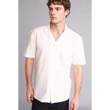 DeFacto %100 Pamuk Regular Fit Polo Yaka Kısa Kollu Gömlek H5633AX26SM - Ekru-ER105