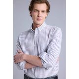 DeFacto %100 Pamuk Regular Fit Polo Yaka Uzun Kollu Gömlek H3618AX26SP - Lacivert-NV64 - 2XL