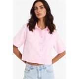 DeFacto %100 Pamuk Regular Fit Poplin Kısa Kollu Gömlek F8580AX25SM - Pembe-PN205 - XL