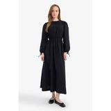 DeFacto %100 Pamuk Regular Fıt Poplin Midi Elbise G9814AX26SP