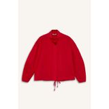 DeFacto %100 Pamuk Regular Fıt Poplin Uzun Kollu Kırmızı Tunik H0675AX26SP