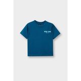 DeFacto %100 Pamuk Regular Fit Slogan Desenli Kısa Kollu Tişört Erkek Bebek D7910A526SM - Mavi-BE822 - 2 - 3 Yaş