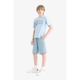 DeFacto %100 Pamuk Regular Fıt Sweatshirt Kumaşı Şort Erkek Çocuk B5867A825SM