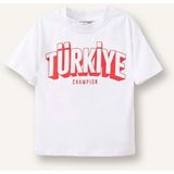 DeFacto %100 Pamuk Regular Fit Türkiye Baskılı Kısa Kollu Beyaz Tişört Erkek Bebek I4090A526HS - Beyaz-WT34 - 12 - 18 Ay
