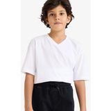 DeFacto %100 Pamuk Regular Fit V Yaka Kısa Kollu Tişört Erkek Çocuk K1693A626SM - Beyaz-WT34 - 5 - 6 Yaş