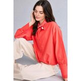 DeFacto %100 Pamuk Regular Fit Vual Uzun Kollu Kırmızı Tunik H8989AX26HS - Kırmızı-RD172