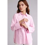 DeFacto %100 Pamuk Relax Fıt Çizgili Flamlı Tunik F6314AX26SP