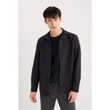 DeFacto %100 Pamuk Slim Fit Basic Uzun Kollu Siyah Gömlek A4644AX25SP - XS - Siyah-BK81