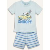 DeFacto %100 Pamuk Snoopy 2'li Pijama Takımı Erkek Bebek H3501A526SM - Mavi-BE61 - 3 - 4 Yaş