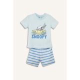 DeFacto %100 Pamuk Snoopy 2'li Pijama Takımı Erkek Bebek H3501A526SM