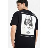DeFacto %100 Pamuk Star Wars Boxy Fit Kısa Kollu Tişört F8140AX26SP - Siyah-BK81
