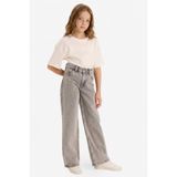 DeFacto %100 Pamuk Straight Wide Geniş Paça Jean Pantolon Kız Çocuk G4943A825AU