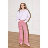 DeFacto %100 Pamuk Straight Wide İspanyol Paça Gabardin Pantolon Kız Çocuk G0602A826SP - Bordo-BR94 - 5 - 6 Yaş