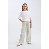 DeFacto %100 Pamuk Wide Leg Geniş Paça Jean Pantolon Kız Çocuk D9128A825SP