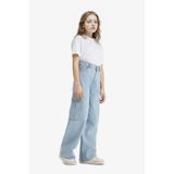 DeFacto %100 Pamuk Wide Leg Kargo Geniş Paça Jean Pantolon Kız Çocuk E5878A825AU