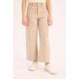 DeFacto %100 Pamuk Wide Leg Kargo Jean Pantolon Kız Çocuk C0451A825SM - Bej-BG122 - 5 - 6 Yaş