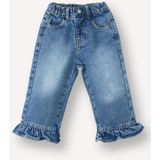 DeFacto %100 Pamuk Wide Leg Pantolon Kız Bebek G8468A526SP - Mavi-NM28 - 18 - 24 Ay