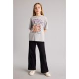 DeFacto %100 Pamuk Wide Leg Pantolon Kız Çocuk G0338A826SP - Siyah-BK81 - 13 - 14 Yaş