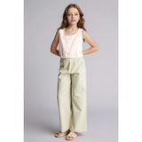 DeFacto %100 Pamuk Wide Leg Pantolon Kız Çocuk G0608A826SM - Yeşil-GN1156 - 9 - 10 Yaş