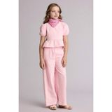 DeFacto %100 Pamuk Wide Leg Pantolon Kız Çocuk H5248A826SM - Pembe-PN693 - 13 - 14 Yaş