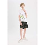 DeFacto %100 Pamuk Xbox Lisanslı Regular Fit Kısa Kollu Üst Şort Alt 2'li Pijama Takımı Erkek Çocuk E0339A825SM - Beyaz-WT34 - 7 - 8 Yaş