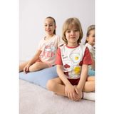 DeFacto %100 Pamuklu Baskılı Beli Lastikli Pijama Takımı Erkek Bebek E4777A525SM - Dropsuz - 18 - 24 Ay