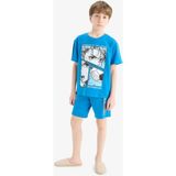 DeFacto %100 Pamuklu Baskılı Beli Lastikli Pijama Takımı Erkek Çocuk E2695A825HS - Safari - Dropsuz - 5 - 6 Yaş