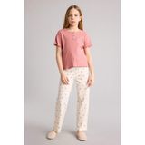 DeFacto %100 Pamuklu Fitilli Kaşkorse 2'li Pijama Takımı Kız Çocuk H2656A826SP - Pembe-BR96 - 8 - 9 Yaş