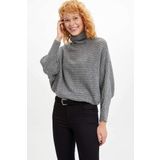 DeFacto 224709154 Kahve Oversize Triko Kadın Kazak