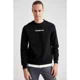 Defacto 225262831 Sarı Regular Fit Erkek Sweatshirt