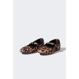 DeFacto 23 Nisan Leopar Desenli Slip On Düz Taban Babet Kız Çocuk, 35, E7807A825SM, Çok Renkli-KR1, Kız çocuk