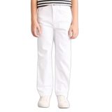 DeFacto 23 Nisan Straight Fit Jean Pantolon Erkek Çocuk, 11-12 Yaş, B5616A826SP, Beyaz-WT34, Erkek Çocuk