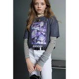 DeFacto 26Y801002227 Antrasit Kız Çocuk T-Shirt H3842A8/AR58