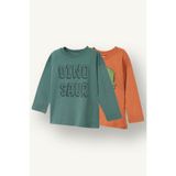 DeFacto 2'li Dinazor Baskılı Camel Erkek Bebek T-Shirt G5901A5/BN347