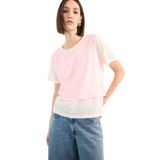 DeFacto 2'li Oversize Bol Kesim Kısa Kollu Tişört, L, F8834AX25SM, Pembe-PN113, Kadın