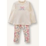 DeFacto 2'li Pijama Takımı Kız Bebek H2653A526SP - Ekru-ER99 - 2 - 3 Yaş