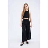 DeFacto 2'li Takım Basic Kolsuz Tişört Pantolon Kız Çocuk C0871A825SM - 7 - 8 Yaş - Siyah-BK81